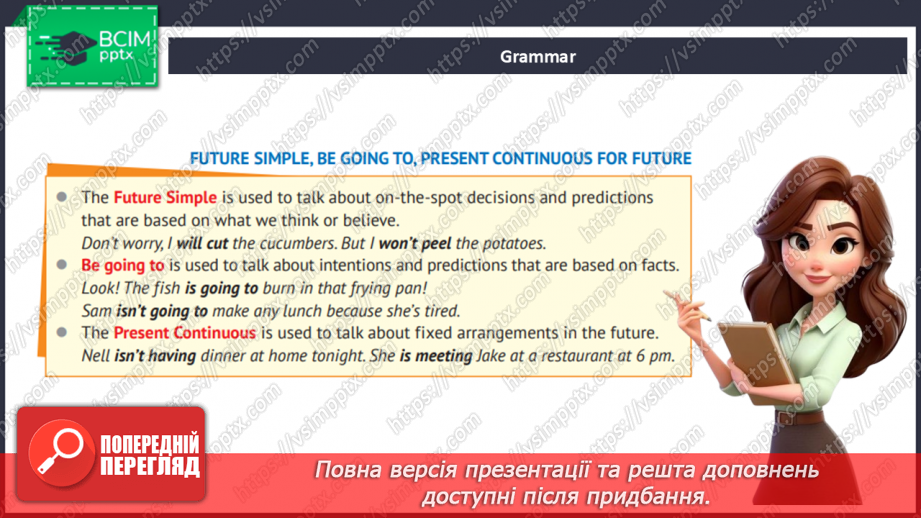 №066 - Are You a Vegetarian? Grammar: Future Simple, be going to, Present5 №066 - Are You a Vegetarian? Grammar: Future Simple, be going to, Present5