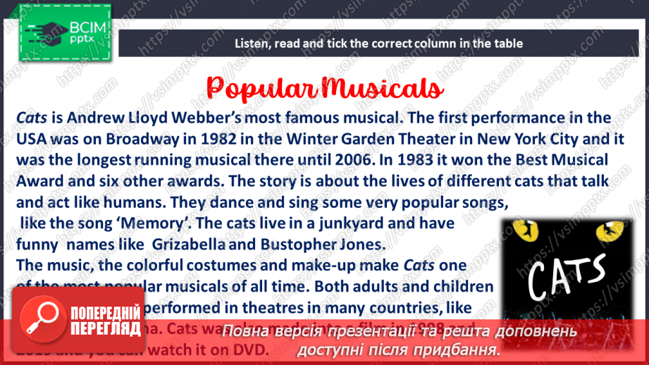 №092 - Culture page. Popular Musicals9 №092 - Culture page. Popular Musicals9