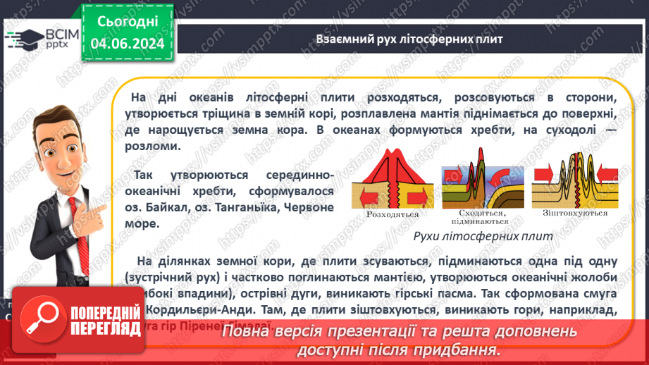№18 - Літосферні плити, механізм та наслідки їх переміщення. Практична робота: «Позначення на контурній карті меж літосферних плит».12 №18 - Літосферні плити, механізм та наслідки їх переміщення. Практична робота: «Позначення на контурній карті меж літосферних плит».12
