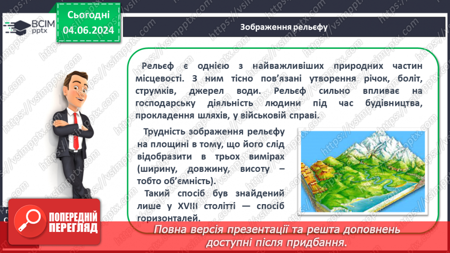 №22 - Абсолютна і відносна висота точок. Горизонталі. Шкала  висот і глибин.6 №22 - Абсолютна і відносна висота точок. Горизонталі. Шкала  висот і глибин.6