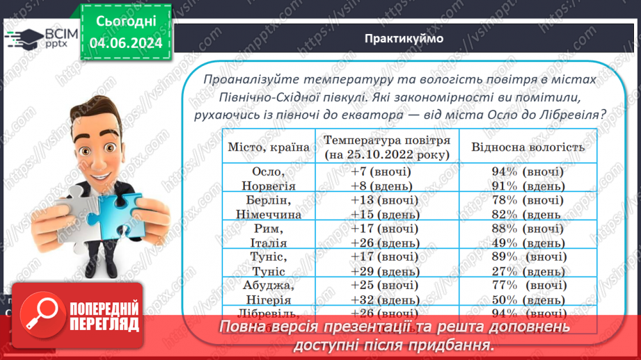 №34 - Вода в атмосфері: випаровування, вологість повітря та її зміни.17 №34 - Вода в атмосфері: випаровування, вологість повітря та її зміни.17