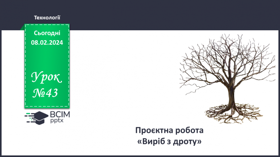 №43 - Проєктна робота «Виріб із дроту».0 №43 - Проєктна робота «Виріб із дроту».0