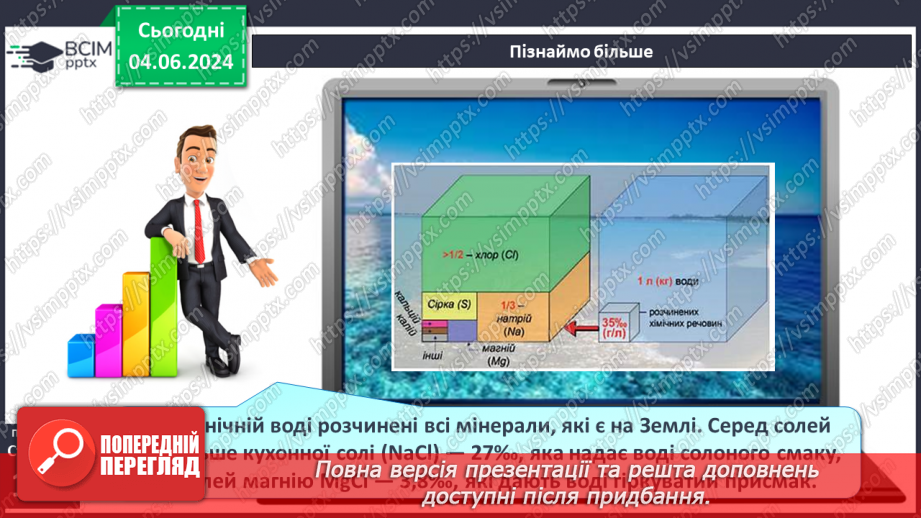 №44 - Властивості вод Світового океану. Робота у групі для розв’язання проблем: Чому океанічна вода замерзає при температурі нижче 0°С?18 №44 - Властивості вод Світового океану. Робота у групі для розв’язання проблем: Чому океанічна вода замерзає при температурі нижче 0°С?18
